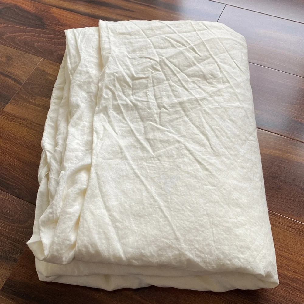 Quince 100% Linen Full/Queen Duvet Color In Natural Beige